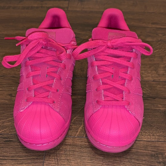 hot pink shell toe adidas